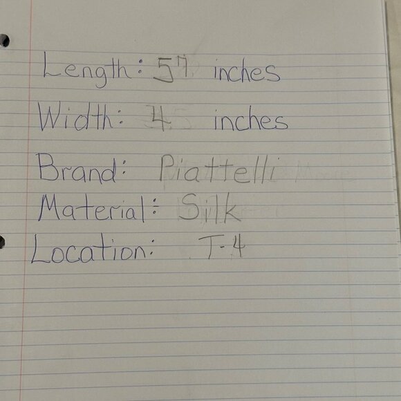 Piattelli Silk Necktie Tie 4 Inches Mens Classic Geometric Blue Gold Office USA - Picture 12 of 12